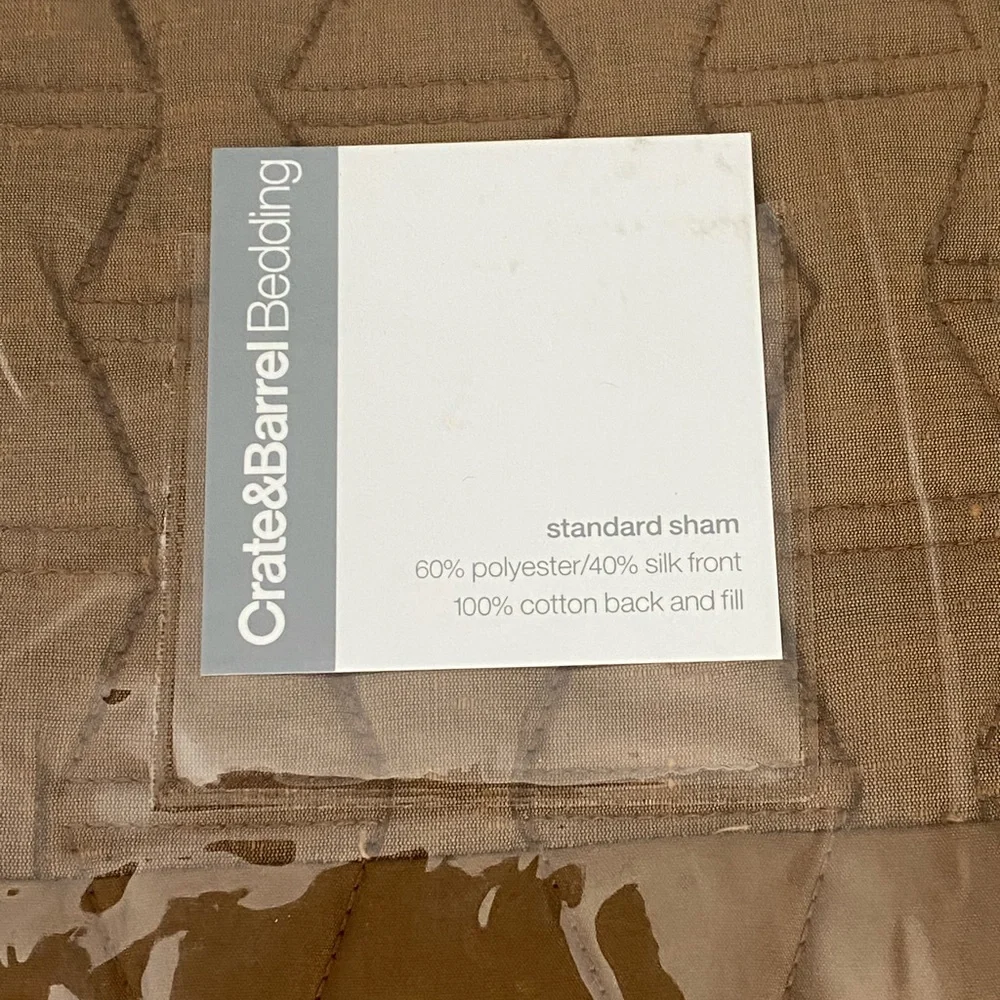 Set Of 2 Crate & Barrel Multicolored QUILTED STD SHAM‎ “Samara” 20 X 26”
